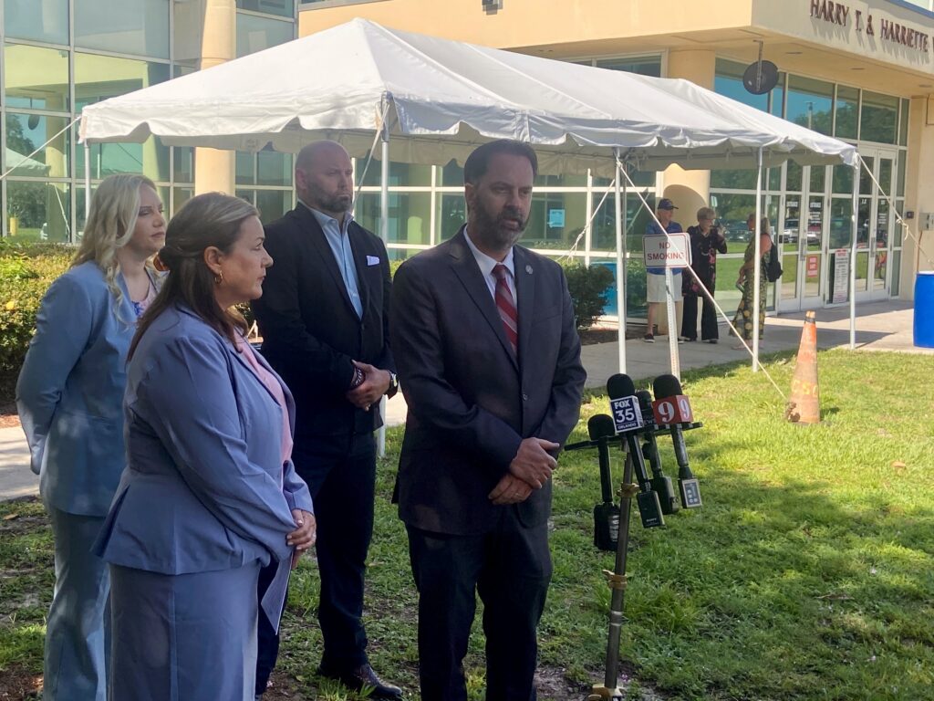 Outside the courthouse in Viera, prosecutors and father James Vance spoke to the news media. 
