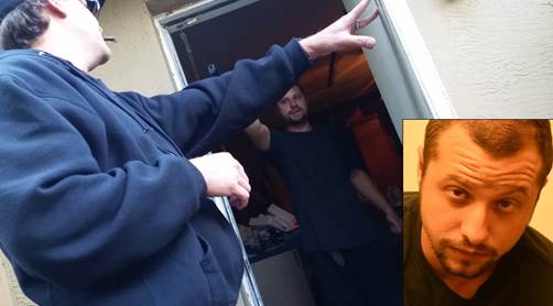 Still shot from phone video that showed Daniel Diemer retrieving a handgun from inside his home and then cooly shooting brother-in-law Kyle Zepeda at close range